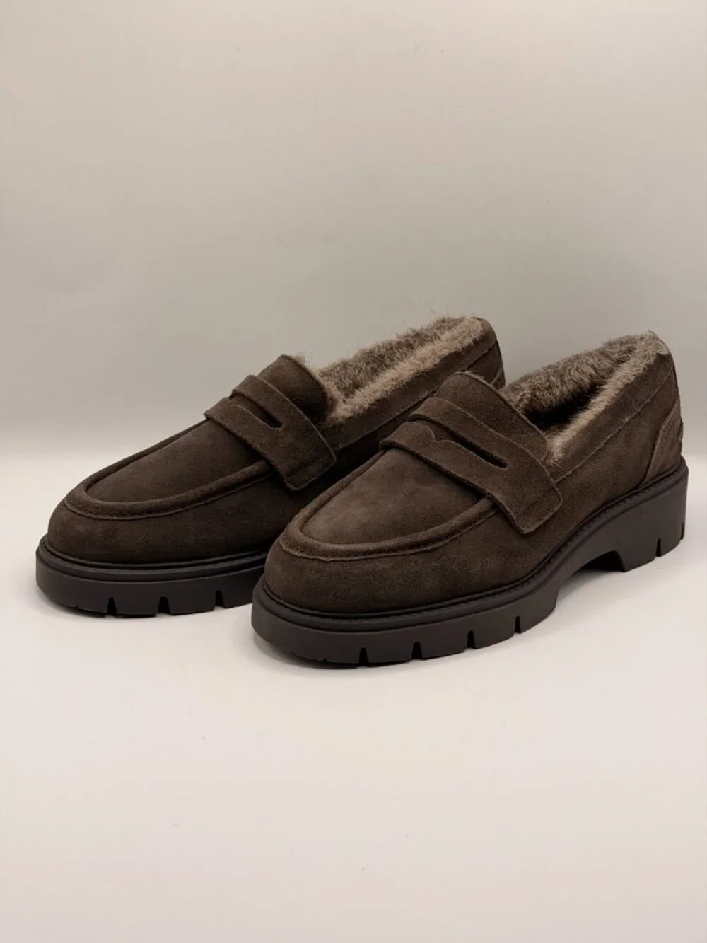 Blondo Kimora Waterproof  Women's Java Suede Waterproof Loafer Sz 8.5